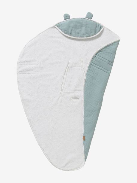 Plaid à capuche pour siège-auto coque vert céladon 4 - vertbaudet enfant 