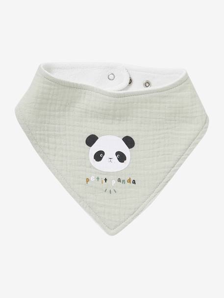 Lot 3 bavoirs bandanas en gaze de coton Bord de mer+Broceliande+Dans les bois+Hanoi+Hérisson+Hygge+lot renard+Mon coeur+Tanzanie 20 - vertbaudet enfant 