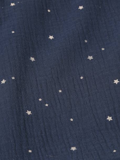 Lot de 2 maxi langes 120x120 cm pour emmaillotage marine/blanc+rose/fleurs 6 - vertbaudet enfant 