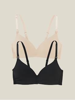 -Lot de 2 soutiens-gorge d'allaitement en microfibre