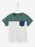 T-shirt colorblock bébé manches courtes caramel+vert grisé 6 - vertbaudet enfant 