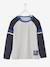 T-shirt de sport garçon inscription dos en relief Oeko-Tex® gris clair chiné 1 - vertbaudet enfant 