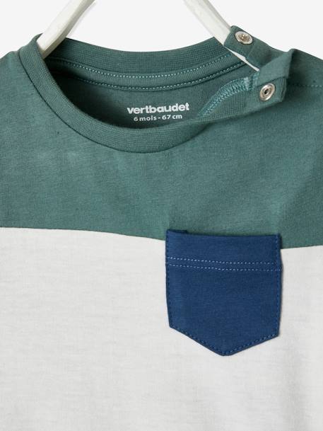T-shirt colorblock bébé manches courtes Oeko-Tex® jaune+vert grisé 5 - vertbaudet enfant 