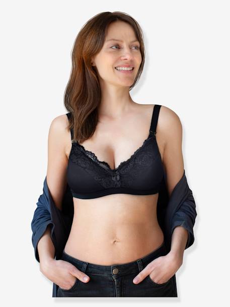 Soutien-gorge d'allaitement finition dentelle Noir 1 - vertbaudet enfant 