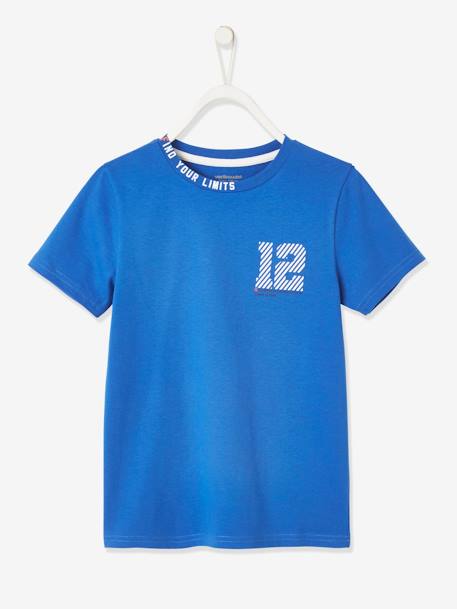 T-shirt de sport avec numéro garçon bleu électrique 1 - vertbaudet enfant 
