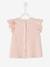 T-shirt bébé fleurs en relief rose grisé+vanille 5 - vertbaudet enfant 