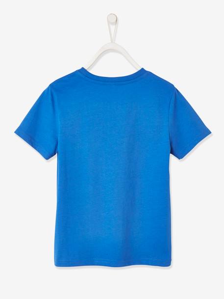 T-shirt à message garçon manches courtes Oeko-Tex® BLEU ELECTRIQUE+encre+ROUGE 2 - vertbaudet enfant 