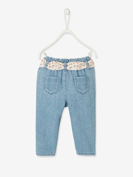 Jean avec ceinture en tissu bébé double stone 5 - vertbaudet enfant 