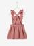 Robe bébé en gaze de coton bretelles à volants vert d'eau+vieux rose 8 - vertbaudet enfant 