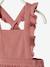 Robe bébé en gaze de coton bretelles à volants vert d'eau+vieux rose 9 - vertbaudet enfant 