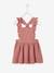 Robe bébé en gaze de coton bretelles à volants vert d'eau+vieux rose 7 - vertbaudet enfant 