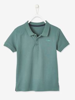 -Polo garçon manches courtes broderie poitrine 