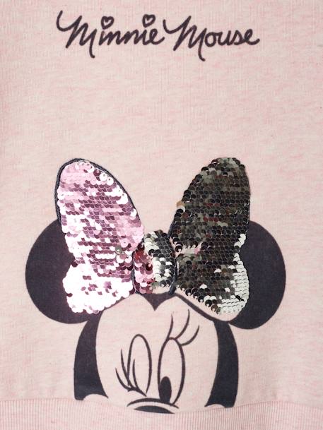 Sweat Disney Minnie® fille détail en sequins réversible rose chiné 7 - vertbaudet enfant 