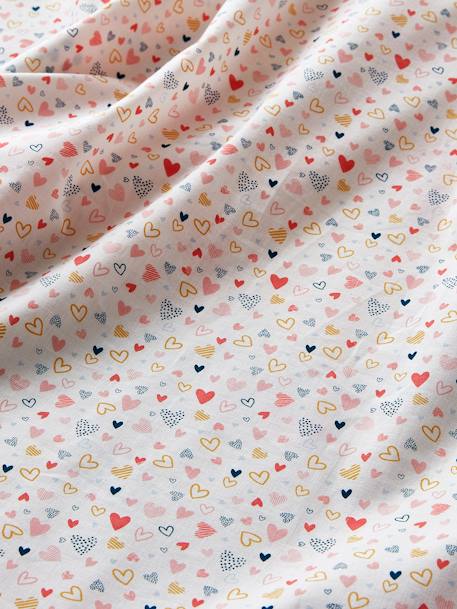 Parure housse de couette et taie d'oreiller enfant COEURS EN FETE rose  / multicolore 5 - vertbaudet enfant 