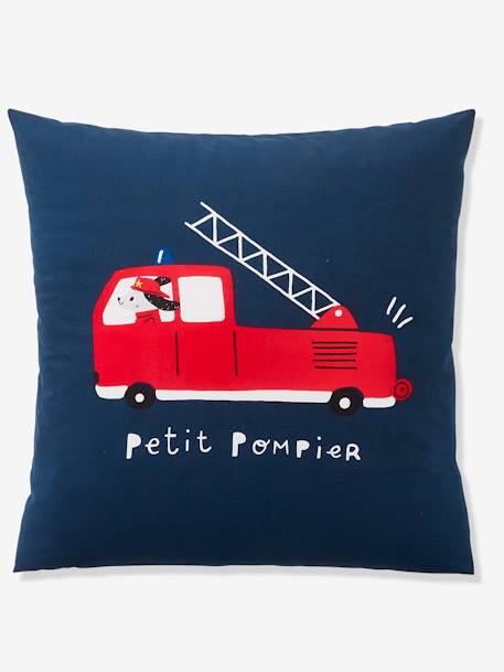 Parure housse de couette enfant et taie d'oreiller PETIT POMPIER bleu foncé 3 - vertbaudet enfant 