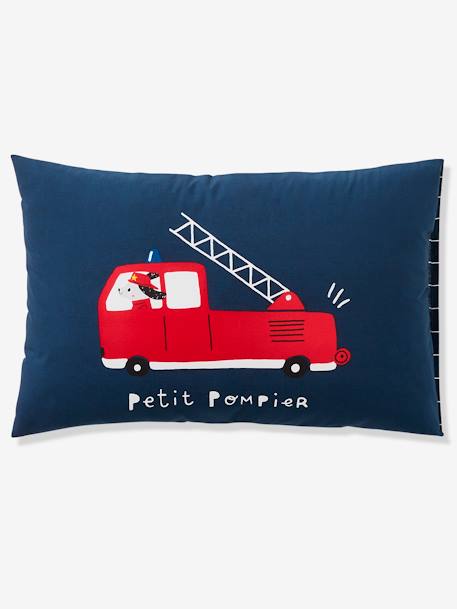 Parure housse de couette enfant et taie d'oreiller PETIT POMPIER bleu foncé 4 - vertbaudet enfant 