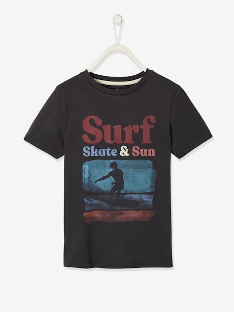 T-shirt photoprint surf garçon manches courtes gris 3 - vertbaudet enfant 