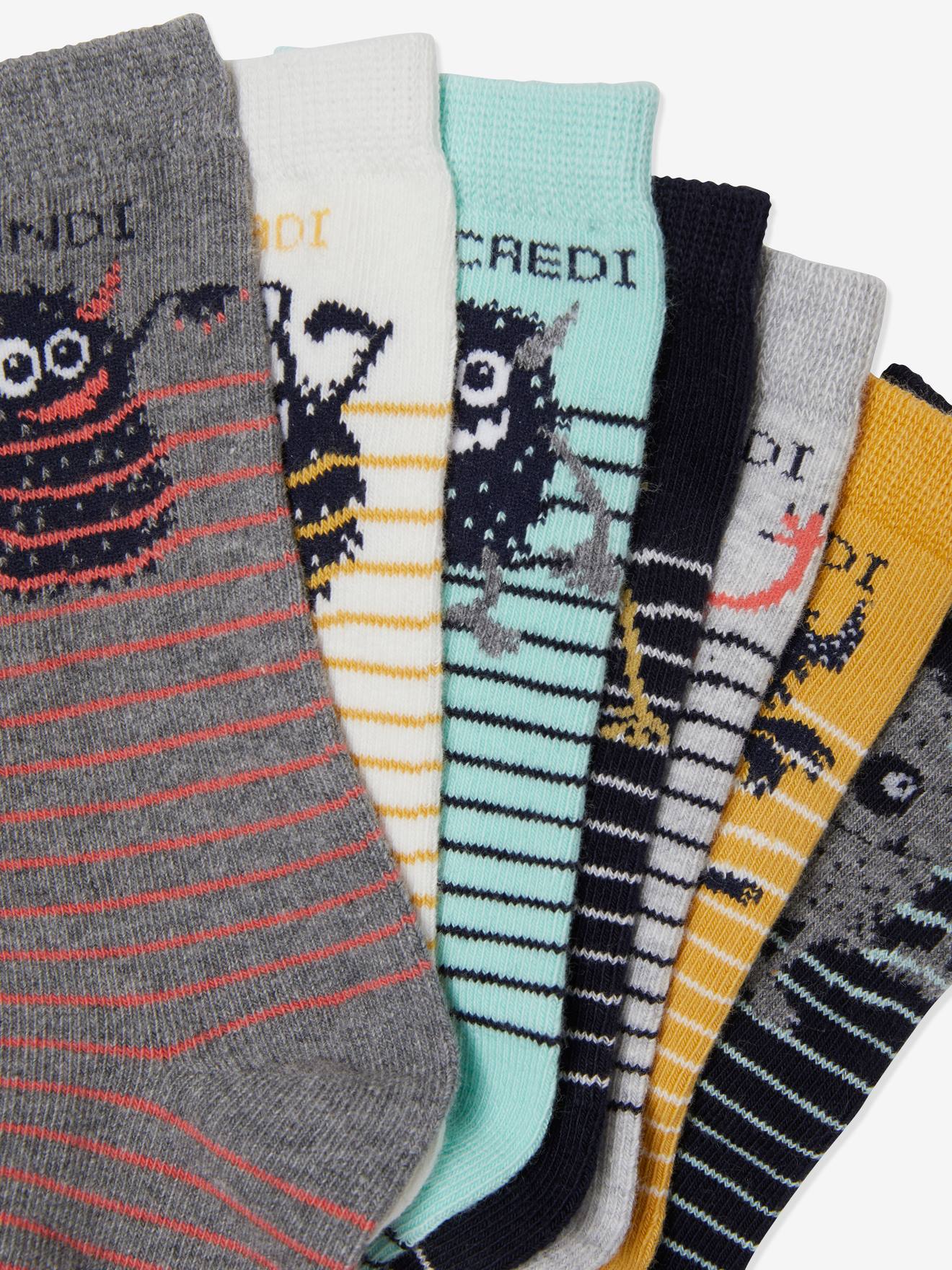 7 Paires De Chaussettes Garçon Jours De La Semaine - Taille 12-24 Mois - Neuf Avec étiquettes