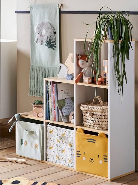 Meuble 6 cases BLANC / BOIS 1 - vertbaudet enfant 