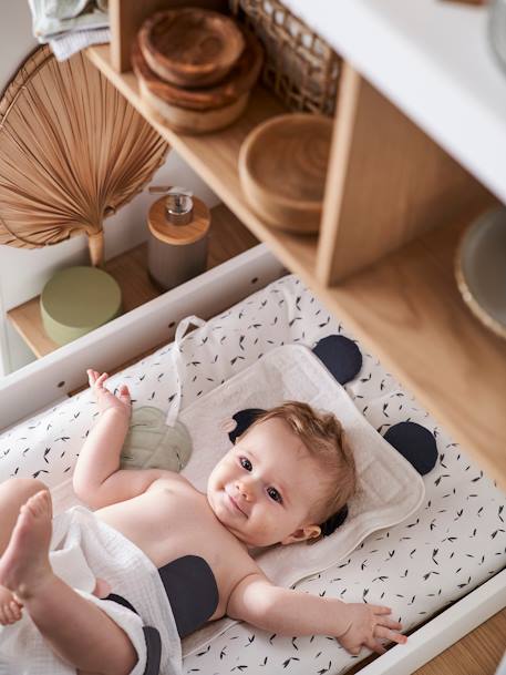 Matelas à langer et 2 tapis de change personnalisable HANOÏ écru / multicolore 3 - vertbaudet enfant 