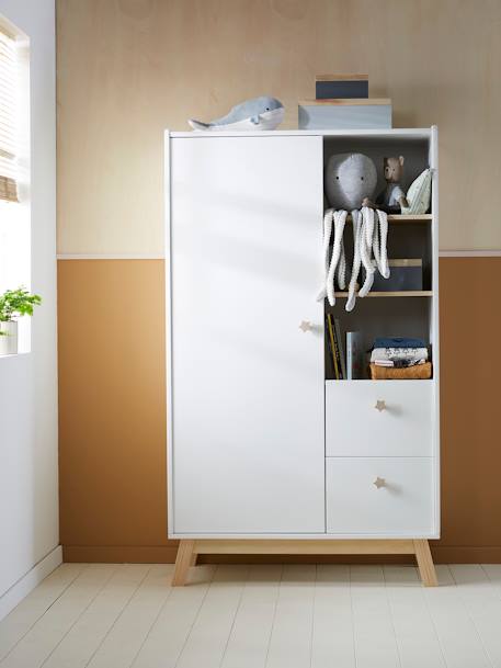 Armoire LIGNE GRANDE OURSE Blanc/bois 4 - vertbaudet enfant 