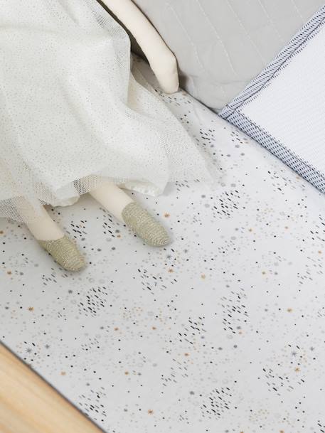 Lot de 2 housses pour berceau et cododo en coton bio* blanc+marine/écru+Oies+Teddy 7 - vertbaudet enfant 