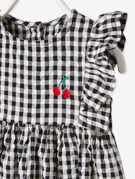 Robe sans manches bébé seersucker carreaux encre+carreaux rouge+rose imprimé+vert de gris 4 - vertbaudet enfant 