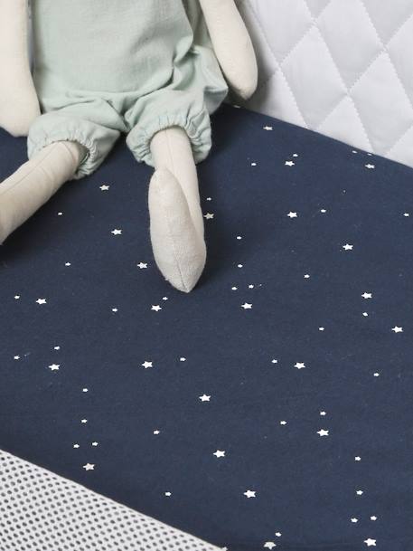 Lot de 2 housses pour berceau et cododo en coton bio* blanc+marine/écru+Oies+Teddy 6 - vertbaudet enfant 