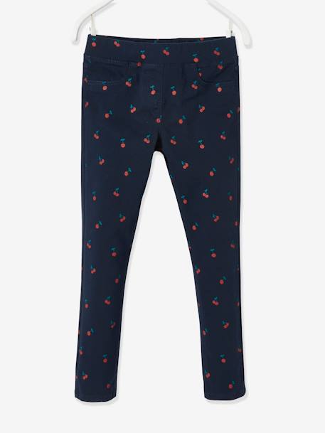 Fille-Pantalon-Tregging MorphologiK fille tour de hanches FIN motifs cerises