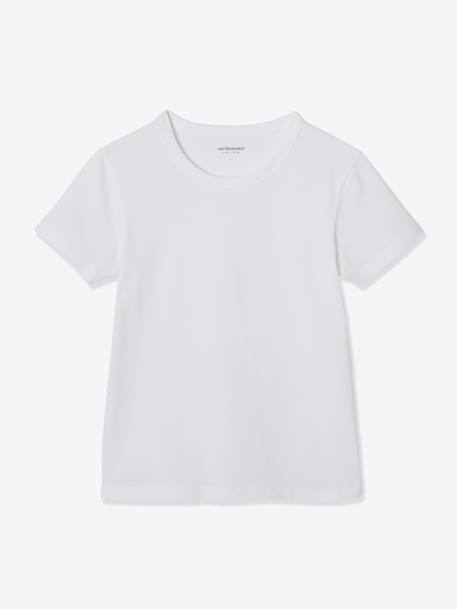 Lot de 3 T-shirts garçon manches courtes BASICS lot blanc+Lot camaieu bleu 2 - vertbaudet enfant 