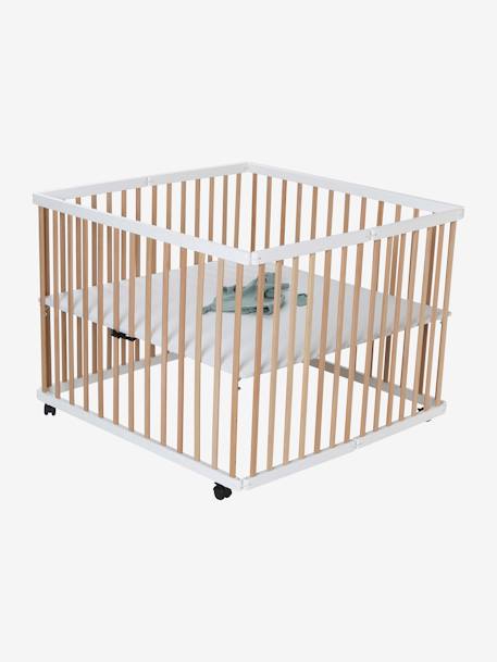 Parc pliant en bois blanc+naturel/blanc 9 - vertbaudet enfant 