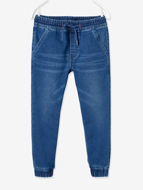 Pantalon jogger en molleton effet denim facile à enfiler garçon denim brut+DENIM GRIS CLAIR+stone 15 - vertbaudet enfant 