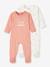 Lot de 2 pyjamas bébé ouverture naissance en coton bio bois de rose foncé 1 - vertbaudet enfant 