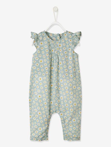Ensemble bébé fille combinaison + bandeau imprimés rose imprimé+rose pâle+rose poudré+vert céladon imprimé 27 - vertbaudet enfant 