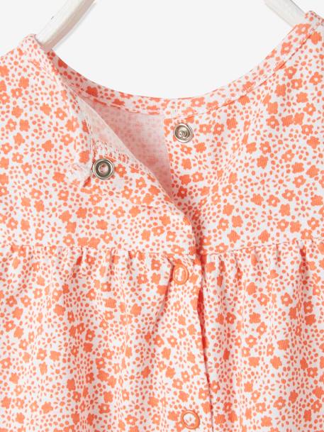 T-shirt imprimé fleurs bébé marine imprimé+orange imprimé+turquoise 7 - vertbaudet enfant 