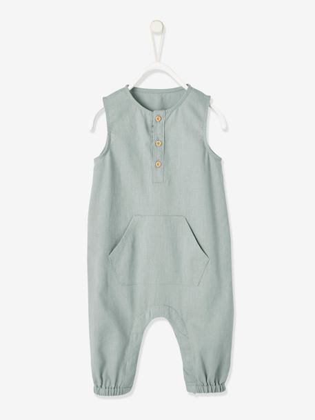 Combinaison bébé garçon en lin et coton  - vertbaudet enfant