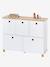 Meuble de rangement 5 bacs LIGNE PTILOU Blanc/bois 1 - vertbaudet enfant 