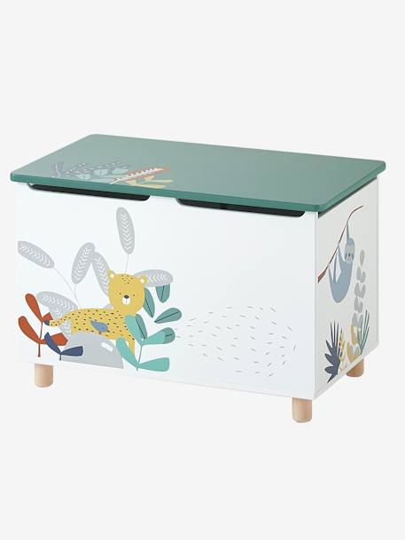 Coffre à jouets Jungle Paradise BLANC / VERT 3 - vertbaudet enfant 