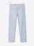 Pantalon garçon retroussable en pantacourt léger aspect lin tissé beige chiné+bleu clair 9 - vertbaudet enfant 