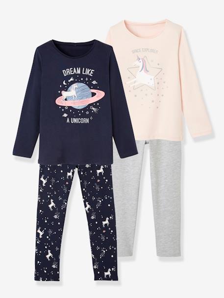 Lot de 2 pyjamas fille licorne LOT ROSE 1 - vertbaudet enfant 