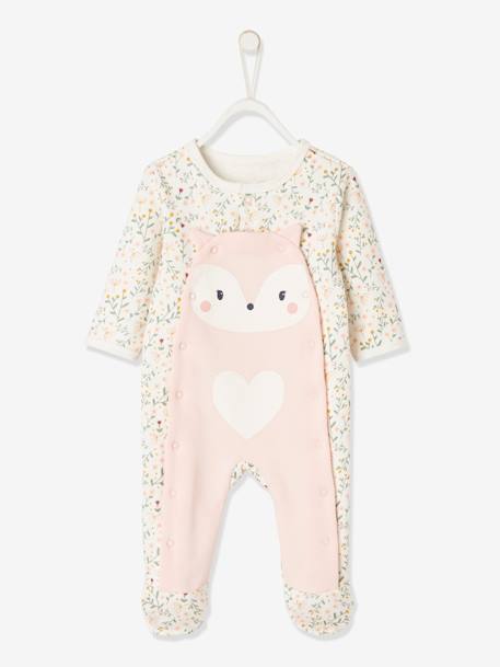 Pyjama Une-pièce Bébé Fille 'Dors Bien' Naissance - 100% Coton Rose, Neuf Sans étiquette