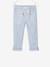 Pantalon garçon retroussable en pantacourt léger aspect lin tissé beige chiné+bleu clair 7 - vertbaudet enfant 