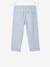 Pantalon garçon retroussable en pantacourt léger aspect lin tissé beige chiné+bleu clair 10 - vertbaudet enfant 