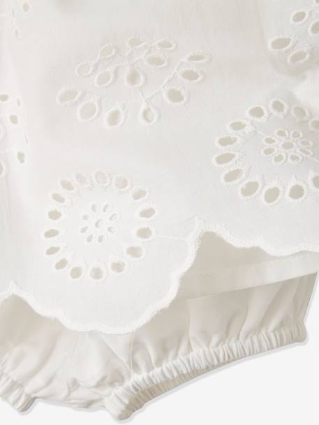 Ensemble cérémonie bébé robe, bloomer et bandeau ivoire 8 - vertbaudet enfant 