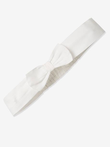 Ensemble cérémonie bébé robe, bloomer et bandeau ivoire 4 - vertbaudet enfant 