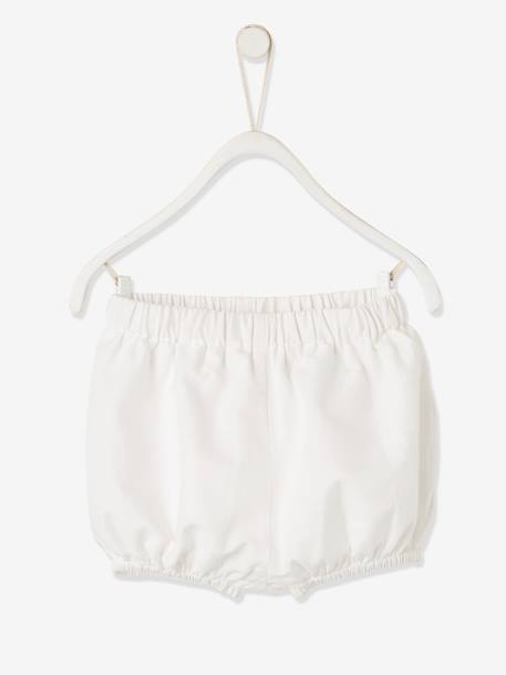 Ensemble cérémonie bébé robe, bloomer et bandeau ivoire 3 - vertbaudet enfant 