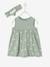 Robe bébé naissance et bandeau assorti beige+rose poudré+tilleul imprimé 13 - vertbaudet enfant 