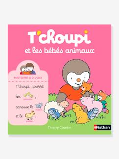 Jouet-Livres-Héros des tout-petits-Livre T'choupi et les bébés animaux - Histoire à 2 voix NATHAN