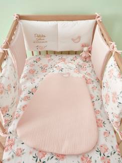 Linge de maison et décoration-Linge de lit bébé-Gigoteuse bi-matière EAU DE ROSE
