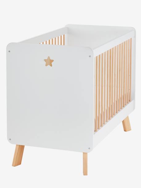 Lit bébé à barreaux GRANDE OURSE BLANC / BOIS 3 - vertbaudet enfant 